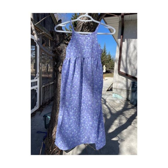 Vtg | 90s Pink Soda Floral Maxi Summer Dress Spaghetti Straps Empire Waist Sz 7 - Picture 2 of 8